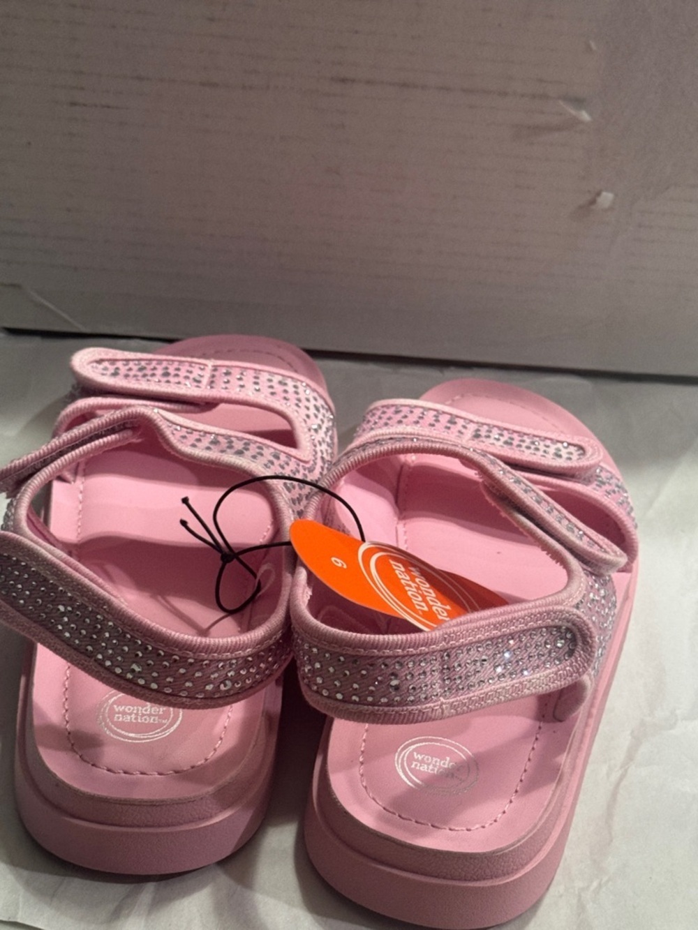 wonder nation Pink Sparkle Double-Strap Sandals - Picture 8 of 8
